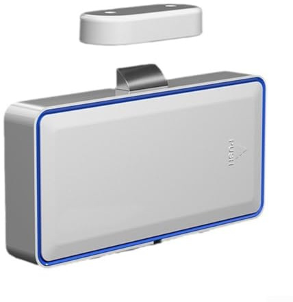Smart Cabinet Lock with Electronic Card Swipe, No-Hole Invisible Design, White, for Drawers and Doors