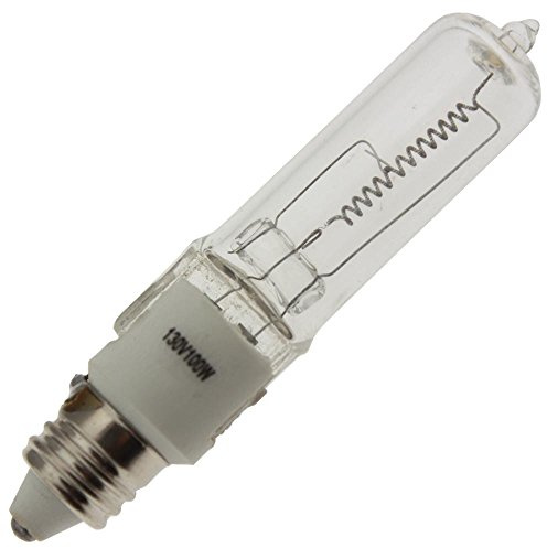 Industrial Performance Q100/CL/MC 130V, 100 Watt, T4, Miniature Candelabra (E11) Base Quartz Light Bulb (1 Bulb)