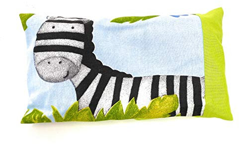 MB Kinder Kirschkern-Säckchen Kissen Wärmekissen Kühlkissen für Microwelle oder Ofen, 21x13 cm 200g MIT INNENKISSEN und WASCHBAREM Außenkissen Home-Made in Germany (Zebra)