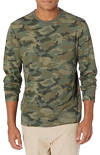 Amazon Essentials Men's Slim-Fit Long-Sleeve T-Shirt, Green Camo, M