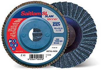 Sait Winner SAITLAM-SL C 49013 Lot de 10 disques abrasifs à lamelles 115 x 22,23 mm Grain 320