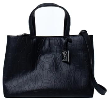 Armani Exchange Liz-Medium Open Shopping, Tracolla Donna, Nero, Einheitsgröße