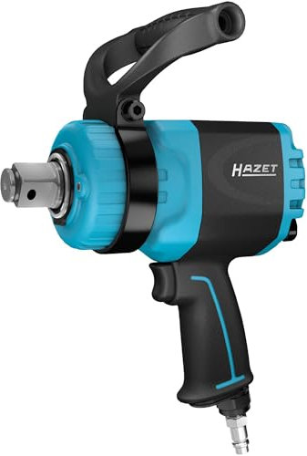 HAZET Druckluft- Schlagschrauber 9014TT I Lösemoment: 4100 Nm I Vibrationsarm I Einhandbedienung I 8-Lamellen Luftmotor I Vierkant-Antrieb 25 mm (1 Zoll) I Twin-Turbo Technologie
