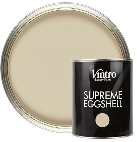 Vintro Paint | Satin Furniture Paint | Light Stone | Wood | Trim | Metal | Eggshell Finish | 1 Litre (Pebble)