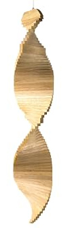 Windspiel Spirale aus Holz (ca. 80 cm)