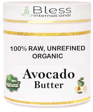 Beurre d'avocat biologique brut 100 % pur, naturel et non raffiné | Hydratant pour la peau pour le visage, le corps et les cheveux | 1 LBS/450 GM Ivoire/White Grade A | crèmes, baumes, lotions, savons