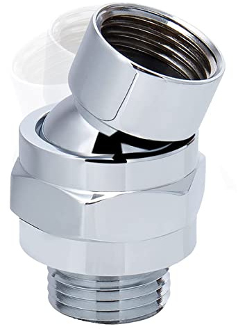 Messing-Kugelkopf, verstellbar, Kugelkopf für Duschkopf, schwenkbar, verstellbar, geeignet für Rost, G1/2 (poliertes Chrom)