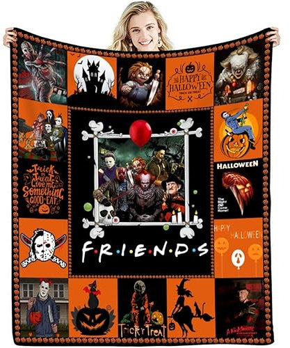 IMFLY Kinderdecke 100x135,Anime Decke,Personalisierte Weihnachts Geschenke,Kuscheldecke,Fleecedecke Kinder Geschenk Halloween,Decken (B,100x135)