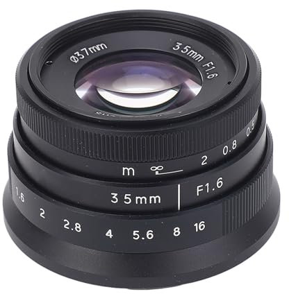 35 Mm F1,6 Festbrennweitenobjektiv mit Großer Blende und Manueller Fokussierung, Festes Porträtobjektiv aus Optischem Glas, Kompatibel mit FX-Mount-Kamera, für X A1, X A2, X A3