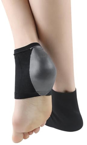 FRCOLOR Calcetines De Gel Hidratante Para Talón Cómodos y Transpirables Calcetines Tobilleros (negros)