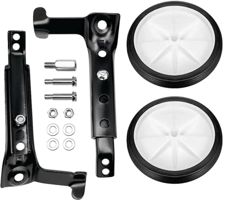 Stabilisatorrad für Mountainbike, Universell für 16/18/20/22/24 Zoll, Schwarz, Silber, Stahl