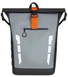 EUQIXMR Motorradtasche Universeller Wasserdichter Motorrad-Rucksack Langlebige Motorradtasche Lässiger Reflektierender Fahrradrucksack Große Kapazität Moto Tasche 20 L Motorrad Hecktasche(Grau)