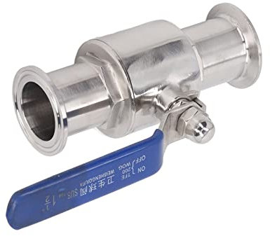 YUJIEE Sanitary Ball Valve, Convenient To Use Ball Valve Replacement Stainless Steel Good Sealing Quick Install for (OD 25mm / 0.98in)(OD 32mm/1.26in)
