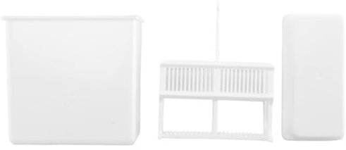 NISHZHU 2 In 1 Weißen 24 Stück Objektträger Staining Rack Dish Set