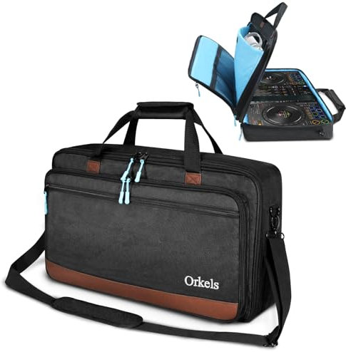 SUNDOY Custodia protettiva per controller DJ, con spallacci regolabili, compatibile con Pioneer, Nero , S-55x12x32-CM, Borsa per il trasporto del controller DJ