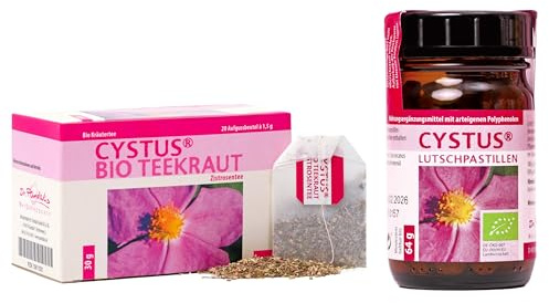 Dr. Pandalis - Cystus Winterpaket - 20x Zistrosenteebeutel + 1x 132 Zistrose Lutschtabletten - Cistus Incanus Tee in BIO-Qualität und Cistus Lutschtabletten - Das Original