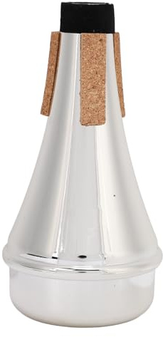 Trumpet Mute, Trumpet Practice Mute Noise Reduction Dampener ABS Material Acessories for Kids Beginners (Silver