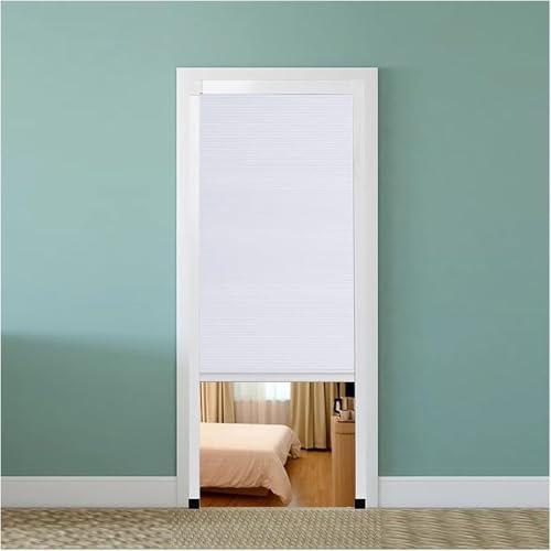 Puerta corredera plegable, puertas plegables interiores, puerta tipo acordeón, separador de ambientes, puerta opaca, sin taladrar, puertas plegables para armario,White-34x80in(86x203cm)