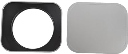 VELATEMOR Kamera -Objektivhaube und Objektivkappe, Kamera Square Linsen -Kapuze Aluminiumlegierung Linsenkappe, Protektor für Objektivhaube für Verstärkte Fotografie und Video (58MM)