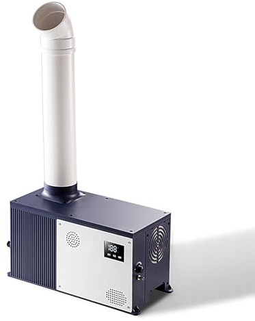 Humidificador industrial y comercial para habitación grande, atomizador de acero inoxidable, humedad constante inteligente ±5°, humidificador de aire con tubo de salida de niebla de 50 cm de largo