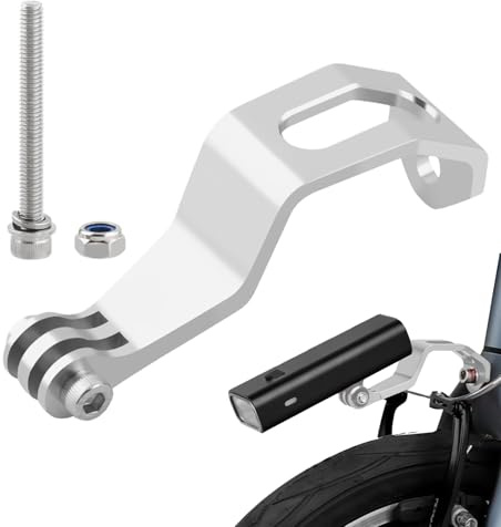 Fahrradgabel-Scheinwerfer-Halterung – 42 g Aluminiumlegierung, tragbare Halterung, verstellbare faltbare Halterung für Taschenlampe, Sportkamera, Scheinwerfer, robust, verschleißfest, Outdoor