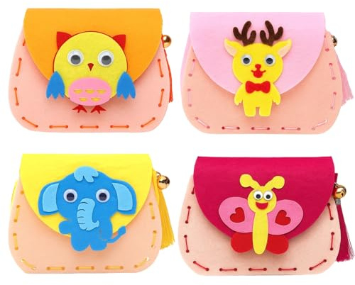 4Stück Kinder Nähset, Nähmaschine Kinder, DIY Kreatives Nähspass Geschenk, Geeignet für Männer und Frauen
