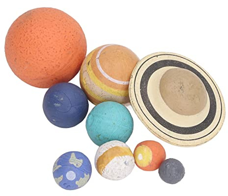 RIZGHWOY Modello Educativo Solare in PVC 9 Pianeti Decorazione da Tavolo per Giocattolo Spaziale per Bambini