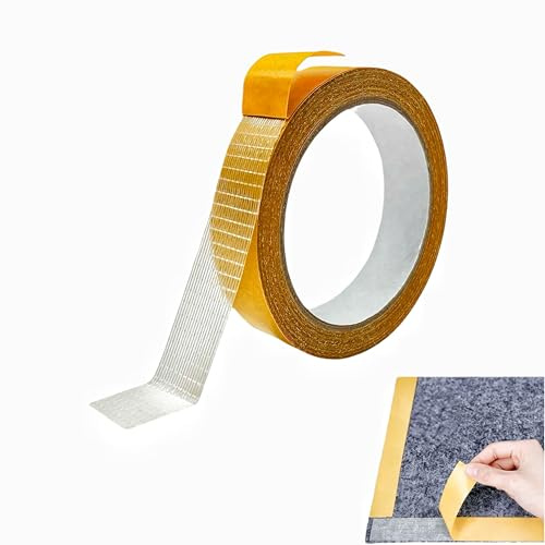 Hemming Tape, Iron On Hemming Tape for Curtains and Trousers, Extra Strong Self Adhesive Double Sided Fabric Tape for Clothes, Jeans, Dresses, Carpet & Rug，0.9Inch x 33FT