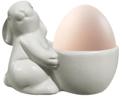 Générique Portauova – Design coniglio pasquale in resina per cucina | supporto per uova alla guscio, per casa appartamento ristorante – decorazione soggiorno camera da – archiviazione