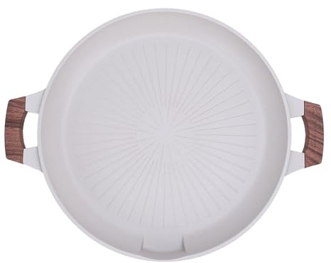 Neiyty Poêle à Griller Coréenne, Plaque de Barbecue Maifanite avec Répartition Uniforme de la Chaleur pour les Grillades Intérieures et Extérieures