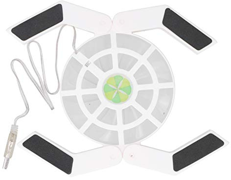 Bnineteenteam Almohadilla Enfriadora para Computadora Portátil, Material ABS, Ventilador Luminoso Grande con Alimentación USB, Ideal para Computadoras Portátiles para Juegos y Trabajo (White)