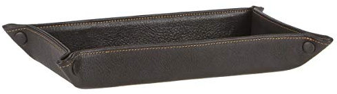 Sonnenleder Ablageschale Leder Taschenleerer Schale Lederschale Stiftschale Mocca braun Vide Poche Querformat