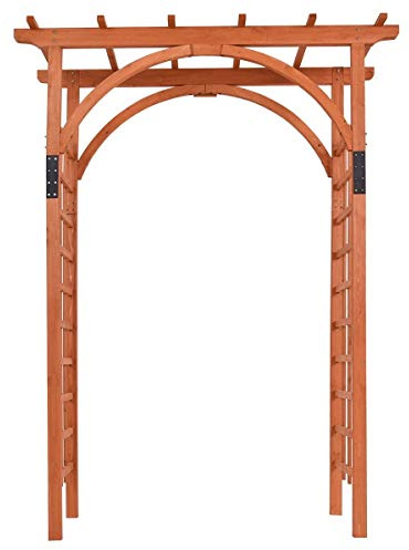 EnjoyShop Premium Outdoor Wooden Cedar Arbor Arch Pergola Trellis Wood Garden Yard Lattice