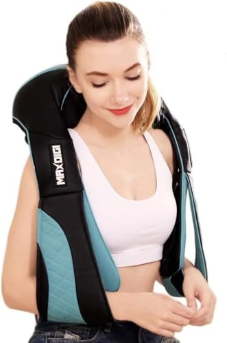 Neck and Back Massager with Heat Shoulder Lower Back Massagers Hand Free Deep Tissue Massage Roller for Foot shiatsu Electric Body Massage Muscle Massager for Men & Women