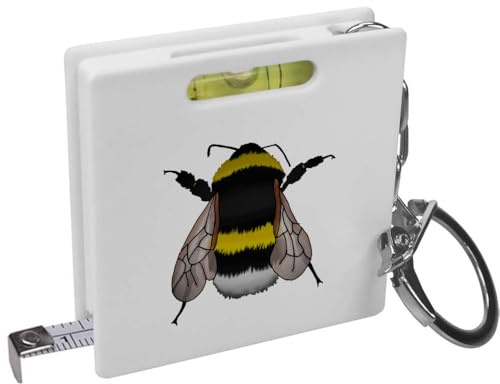 Azeeda 'Bee' Keyring Tape Measure/Spirit Level Tool (KM00016378)