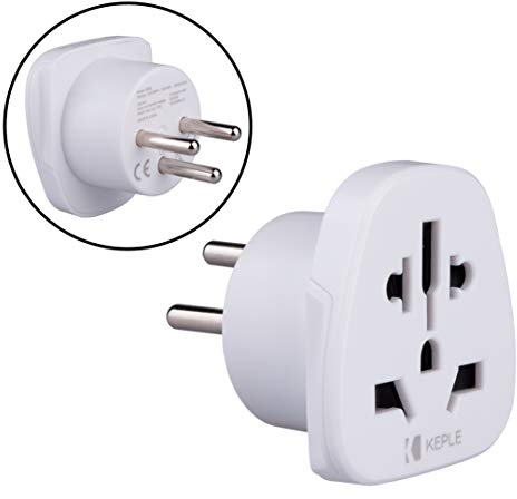 Israel Travel Adapter Type H Plug – Keple Universal Adaptor for UK, US, EU, AU, Asia and Worldwide Devices | 3-Pin Israeli Socket Power Converter for Travel, Holiday and Business Trips