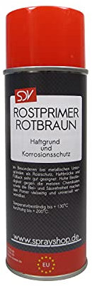 SDV Chemie Haftgrund rotbraun 12x 400ml Acryl Lackspray Dose Grundierung rotbraun Rostprimer Füller