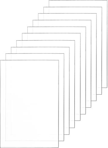 QWORK® 10 Pezzi Fogli acrilici trasparenti, Lastra trasparente, 15x10cm, Per Cornice, Progetti Di Visualizzazione, Pittura