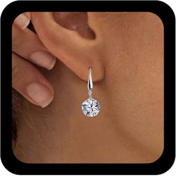 Inilbran Boho Kristall Strass Ohrringe Silber Kristall Haken Ohrringe Vintage Kristall Punkt Ohrringe Funkelnd Cz Kristall Ohrstecker Ohrringe Schmuck Für Frauen Und Mädchen Geschenke