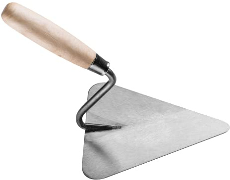 HARDY Spatule triangulaire pour maçonnerie Plâtrage Lisse Plâtre Colle Outils Poignée Construction en bois Rénovation Travaux de rénovation Spatule pour appliquer le plâtre Taille 22 cm