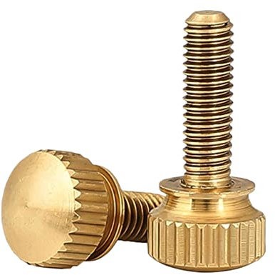 WILLWA M3 M4 M5 M6 M8 M10 Messing Doppelschicht mit Stufen Hoher Kopf Rändelschraube Doppelschicht Computergehäuse Schrauben (Color : 45mm, Size : M5 (2Pcs))