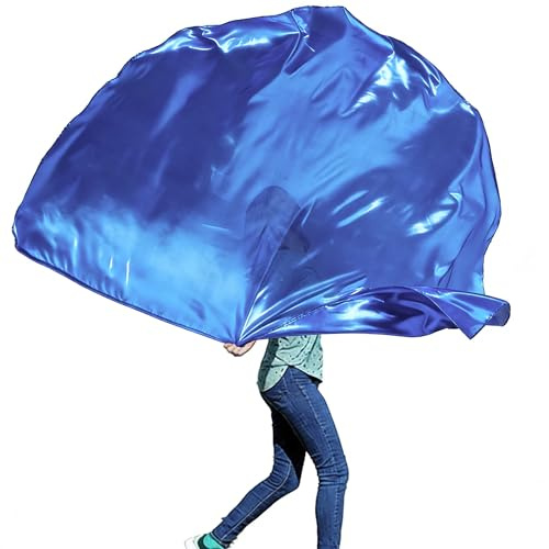 Wuchieal Banderas de ala de ángel semicírculo de 55 pulgadas, bandera de alabanza metálica con varillas escalables (azul marino)
