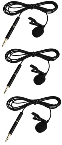 SAFIGLE 3sätze Interview Lavalier Mikrofon Omnidirektionales Mikrofon Für Handy Und Pc Professionelle Aufnahme Für Vlogs Podcasts Und Videoaufnahmen Geeignet Für Smartphones Kameras