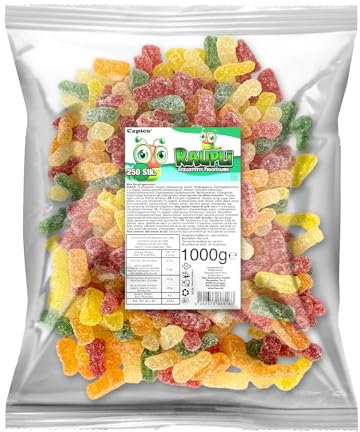 Capico Raupli gezuckertes Fruchtgummi (1000g) im Beutel, Halal