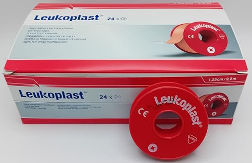 Cinta adhesiva médica de 1,25 cm x 9,2 m, caja de 24, segura y suave