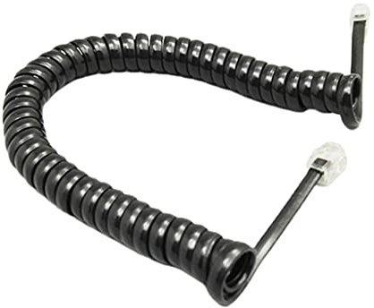 Limtula Cavo per cornetta telefonica a quattro core Cavo modulare a spirale per cornetta telefonica nero/rosso bianco riccio 1,85 m/pc