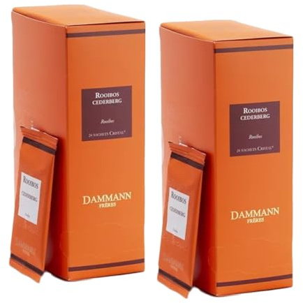 Dammann Frères® | Rooibos Afrique du Sud Thé Rouge | Rooibos Afrique Naturelle - 2 x 24 Filtres Sachets Simples | Infusion Rooibos Sans Caféine