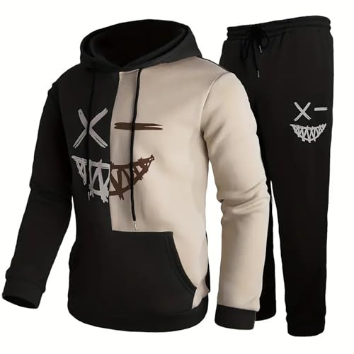 Generico Tuta Uomo Completa Y2K Felpa Da Lavoro Alta Visibilità Mezza Zip Verde Maglione Taglie Forti 6Xl Aeronautica Militare Con