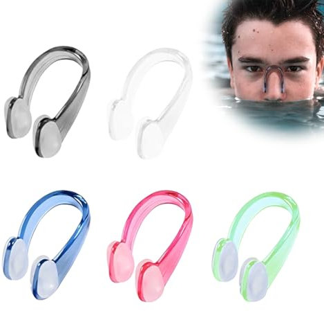 UYVPAER 10 Pcs Pince Nez Natation, Pinces À Nez En Silicone, Réutilisable Pinces À Nez Pour Natation Adultes Et Enfants Unisexe