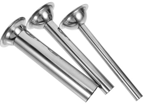 HOLIDYOYO 5 Stainless Steel Sausage Stuffer Tubes Set Manual Meat Filler Sausage Filling Funnel Kit for Home